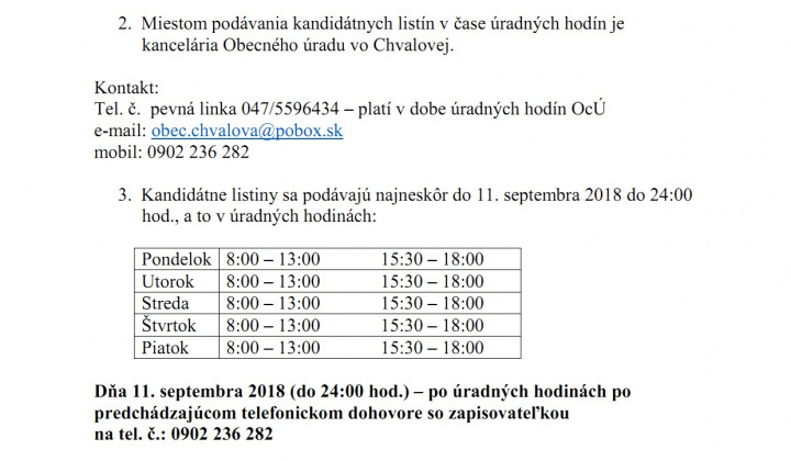 Voľby / VOĽBY DO ORGÁNOV SAMOSPRÁVY OBCÍ 2018 - foto